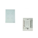 Interruptor Inteligente Wifi 4 Teclas Botoes Touch Alexa Google Branco