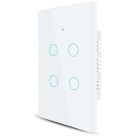 Interruptor Inteligente Wifi 4 Teclas Botoes Touch Alexa Google Branco