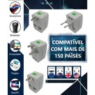 Adaptador Tomada Universal 150 Países Viagem Internacional 127/220v