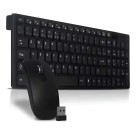 Kit Teclado E Mouse Sem Fio Wireless Bluetooth Slim 2.4 Ghz Mouse Preto