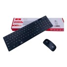 Kit Teclado E Mouse Sem Fio Wireless Bluetooth Slim 2.4 Ghz Mouse Preto