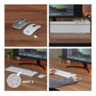 Kit Teclado E Mouse Sem Fio Wireless Bluetooth Slim 2.4 Ghz Mouse Branco