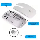 Kit Teclado E Mouse Sem Fio Wireless Bluetooth Slim 2.4 Ghz Mouse Branco