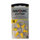 Bateria Rayovac Tamanho 10 Aparelho Auditivo  Cartela 6u