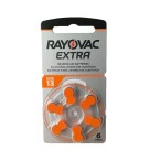 Bateria Rayovac Tamanho 13 Aparelho Auditivo Cartela 6 un