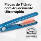 Chapinha Prancha Alisa Cabelo Nano Titanium 450f Azul Bivolt