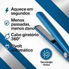 Chapinha Prancha Alisa Cabelo Nano Titanium 450f Azul Bivolt