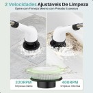 Escova Eletrica Limpa Tudo 7 Em 1 Multiuso Recarregável 360°