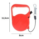 Guia Retratil Coleira Passeio Pet Cachorro Ate 20kg 3M VERMELHA