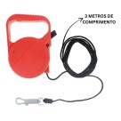 Guia Retratil Coleira Passeio Pet Cachorro Ate 20kg 3M VERMELHA