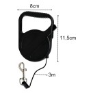 Guia Retratil Coleira Passeio Pet Cachorro Ate 20kg 3 M PRETA