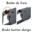 Guia Retratil Coleira Passeio Pet Cachorro Ate 20kg 3 M AZUL