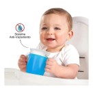 Copo Infantil 360 Transicao Antivazamento S/ Bico Com Alça Azul