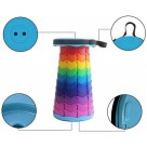 Banqueta Banco Retrátil Portátil c/Alça Telescópica Dobrável Ajustável 