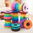 Banqueta Banco Retrátil Portátil c/Alça Telescópica Dobrável Ajustável 