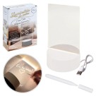 Abajur de Mesa Luminária Led 3D Usb com Tela pra Escrever Decoração Quarto Sala Presente