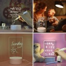 Abajur de Mesa Luminária Led 3D Usb com Tela pra Escrever Decoração Quarto Sala Presente