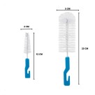 Kit Escova Mamadeira E Bico Higienização 2pcs Azul