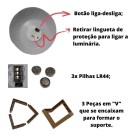 Abajur Luminária Lua 3d Led De Mesa Sem Fio Quarto Cúpula7CM