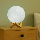 Abajur Luminária Lua 3d Led De Mesa Sem Fio Quarto Cúpula7CM