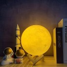 Abajur Luminária Lua 3d Led De Mesa Sem Fio Quarto Cúpula7CM