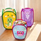 Cesto De Roupa Organizador Multiuso Tecido Dobrável Coruja Telado