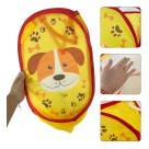Cesto De Roupa Organizador Multiuso Tecido Dobrável Cachorro Telado