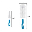 Kit Escova Mamadeira E Bico Higienização Copo Bico 2pcs Rosa