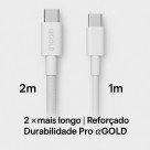 Cabo Tipo-C para Tipo-C a’GOLD PRO 60W Turbo – 2 Metros
