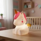 Abajur Luminária led Infantil Unicórnio 12cm Decoração