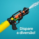 Lançador de Água Pistola de Plástico D'água 41cm Arminha Piscina Praia